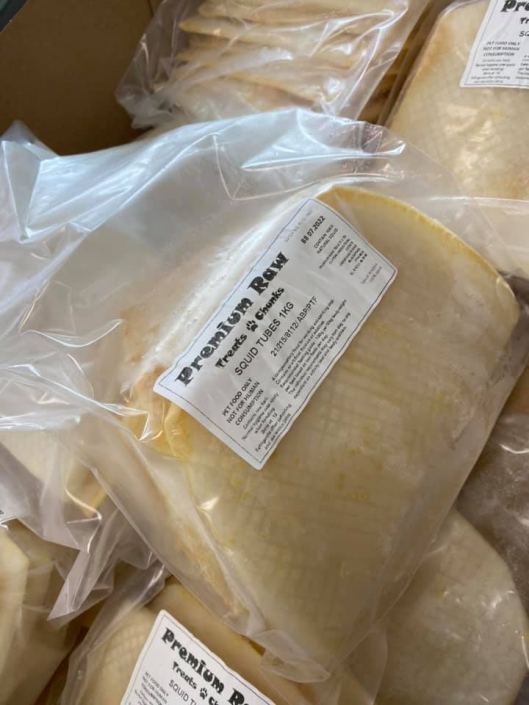 Premium Raw Squid Tubes